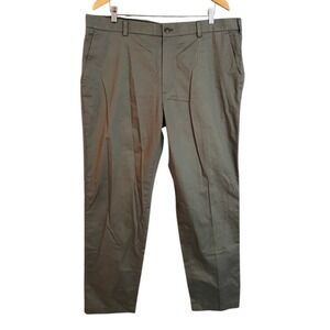 Brooks Brothers Advantage Chino Stretch Clark Fit Mens Gray Pants W40 L32